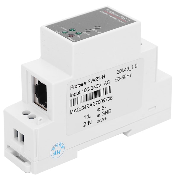 RS485 till WIFI/Ethernet seriell server IP för ECos med antenn PW21-H AC 100-240V