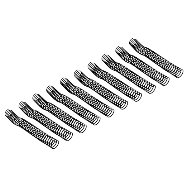 10 stk Spiralbindingsringe Stor Kapacitet Rygkam 29mm Indvendig Diameter 30 Huller Sæt Kit Sort