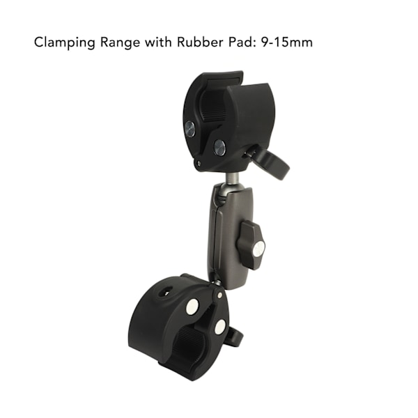 Dobbelt Kugle Klemme Mount 360 Graders Rotation T-Knap Låsning Krabbe Tang Clip Action Kamera Mount til Insta360 Go 3 Action Kamera