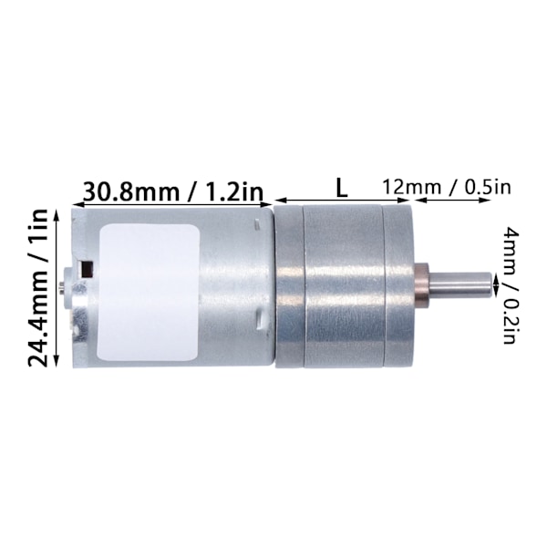 DC Gear Motor Børsteløs CW CCW Justerbar Hastighedsreduktion Lav Støj Motorer JGA25‑24301360RPM DC12V