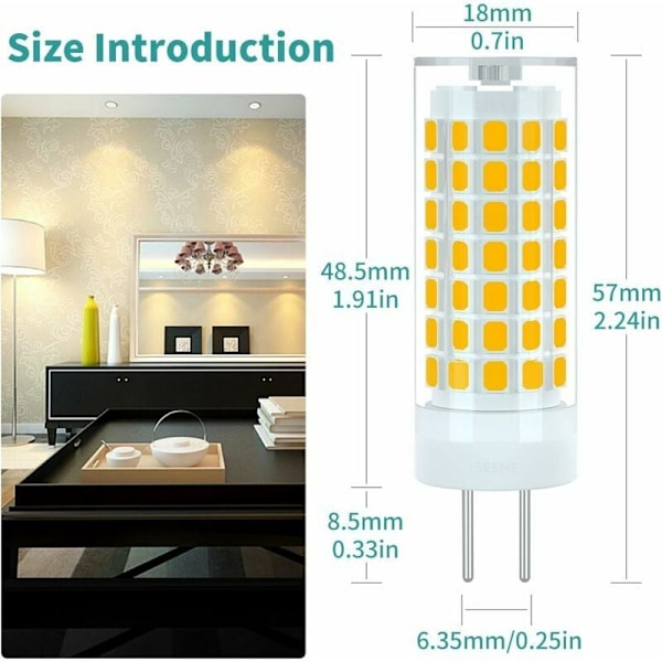 Högkvalitativ LED-lampa, Halogenlampersättning, Transparent plastkåpa, Energibesparande, Enkel installation, Lång livslängd överstiger 30000 timmar, Bred
