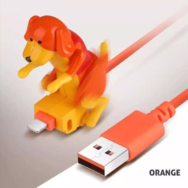 Mini Hund Ladekabel med Automatisk Bevegelse Under Lading, Interessant Design USB-C Dataoverføringskabel for Android og iOS Enheter, Rask