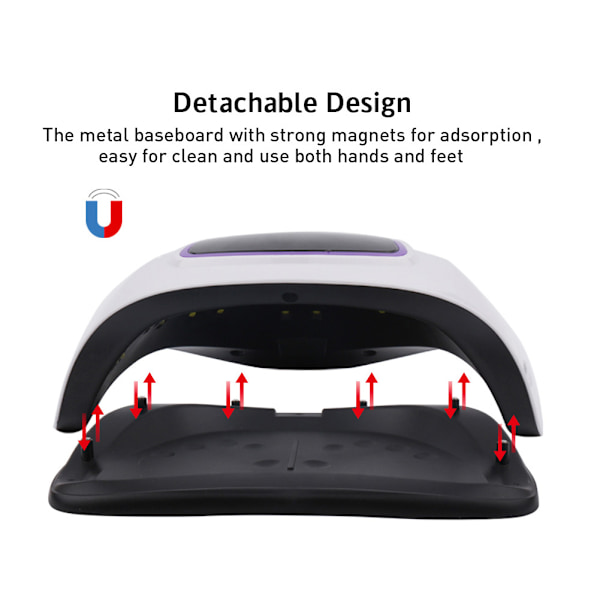 108W Neglelampe UV LED Gel Neglelakk Tørker Rask Tørking Neglekunst Maskin 100-240VEU Plugg
