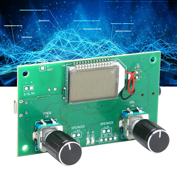FM-mottakermodul 87‑108MHz Stereo Output Radio DIY Trådløs mottaker LCD-skjerm DSP PLL