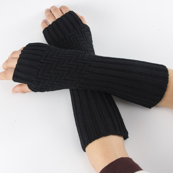 Håndleddsmansjetter i imitert pels - Fingerløse armvarmere for kvinner Vinter St