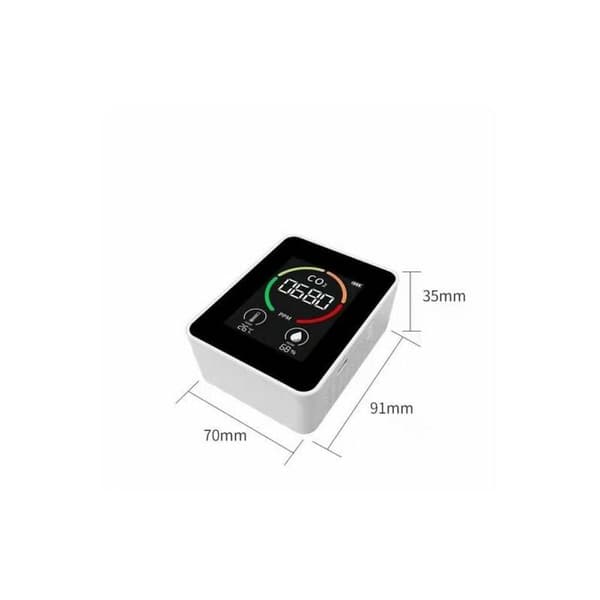 Termohygrometer med avansert NDIR-sensor, digital luftdetektor for CO2-analyse i sanntid, intelligent luftkvalitetsmonitor med flere