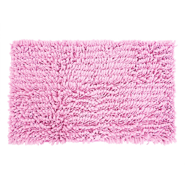 Chenille Anti-slip Vandabsorberende Skridsikker Måtte Badeværelse Stue (Pink)