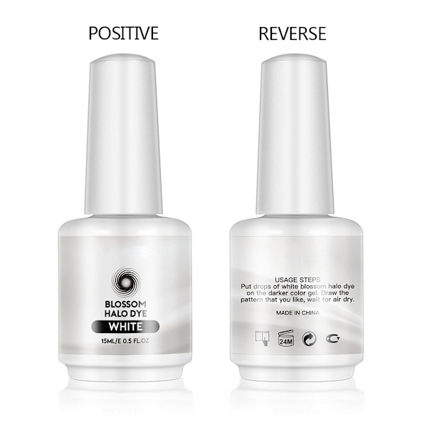 ROSALIND DIY Nagelvattenfärg Bläck Smudge Flytande Nagelkonst Manikyrlack Ren Vit RHA741