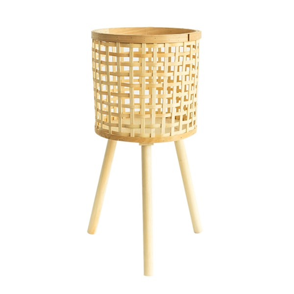 Vävd Blomkruka Faux Rattan Planter Hög Vardagsrum Golvhyllor