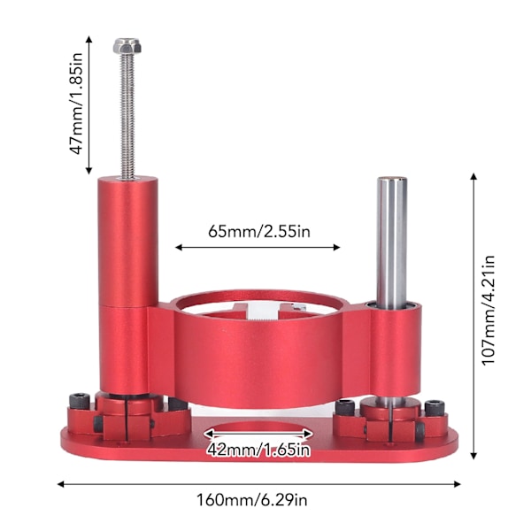 Router Løftebase Maksimal 47mm Højde Aluminium Legering Rustfrit Stål Stang Træbearbejdning Løftebord Base
