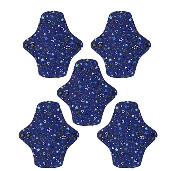 5 st Reusable Bomullsmenstruationstrosor Tvättade Läckagesäkra Menstruationstrosor för Kvinnor 18cm x 21cm
