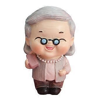 Besteforeldre Resin Statue Eldre Figurer Dekorativ Pynt til Kake