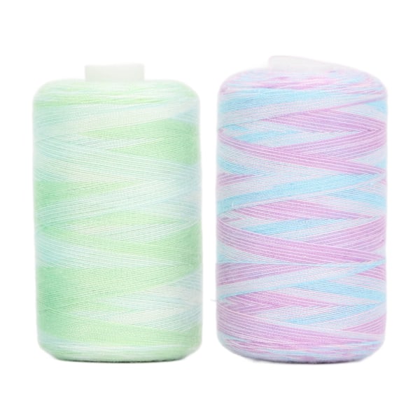Sytrådsset 1000 Yards Färgglada Polyester Broderitrådsspolar för DIY Handmaskinsömnad 5 st