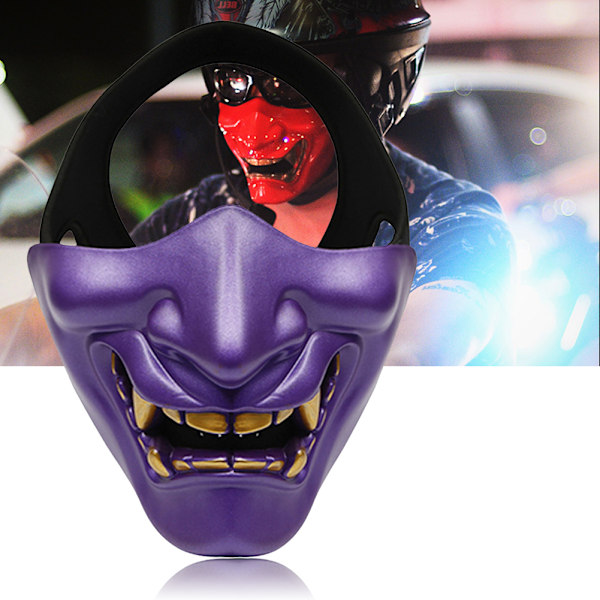 Half Face Shied Protective Respirator for CS Halloween Cosplay Costume Airsoft Hunting ShootingPurple