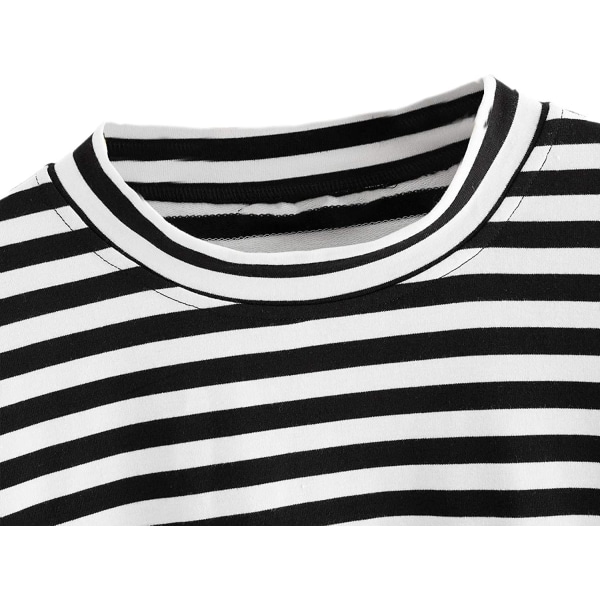 Drop Shoulder Striped Langermet genser for kvinner