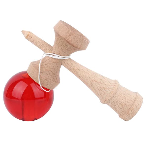 Ferdighetsutviklingsleke for kognitiv trening, slitesterk design Kendama med snortether, sikkerhetsførst konstruksjon, solid treball- og koppspill for