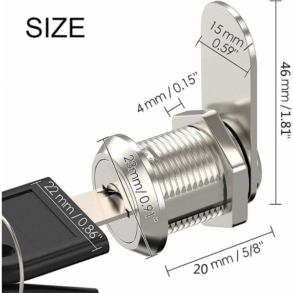Locksmith's Choice, Låscylindrar med samma nyckel för säkerhet &amp; integritet, Vattentät Rostfri Premiumkvalitetsmetall, Enkel installation,