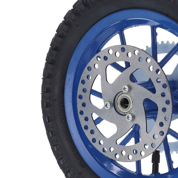 12.5x2.75 tommer Mini Cykel Baghjul AntiSkid Gummi Stål Legering til 47cc 49cc 2 Takts Dirt Bike (Blå)