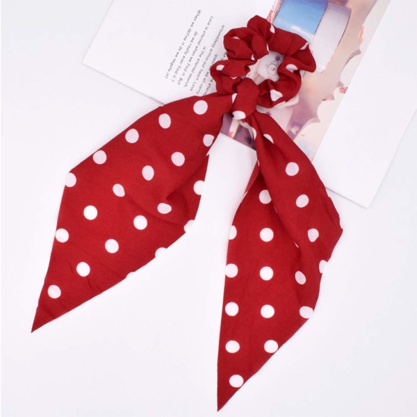 3 stk Polka Dot hårstrikk Vintage Stain hårskjerf slips Sty