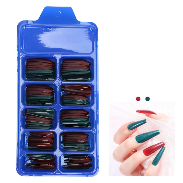 Ren Färg Fulltäckande Nagelspetsar Hemmasalong Snygg Färgglad Falsk Nagel Manikyr Verktyg04