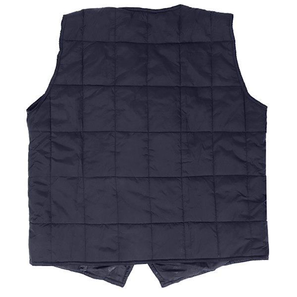 Värmesväst utan ärmar, V-ringad, Uppvärmd Väst, Vinterkläder, Håller Varmt, Svart (XXXXL)