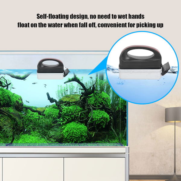 Akvarium Glas Magnetisk Rengøringsmiddel med Alger Skrabere Fisketank Flydende Ren Børste