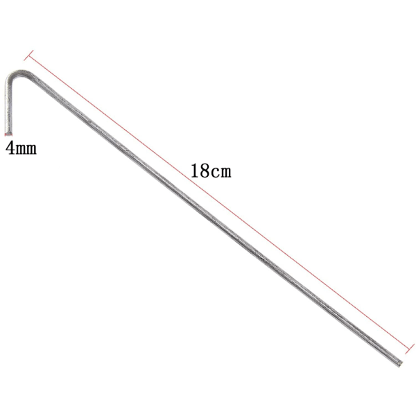 Telttatapit 12 kpl pakkaus 18 cm telttakoukut Terästapit Teltan tapit alumiiniset telttatapit koville alustoille Puutarhakiilat Naulat Ihanteellinen ulkoleiritykseen