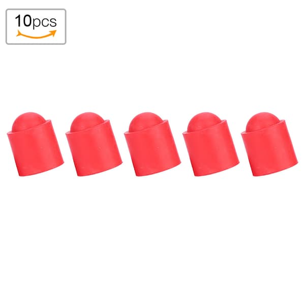 10 stk. Poolkø Spids Gummibeskyttelse Billardkøer Stik Beskyttelseshætte Tilbehør (Sort) red