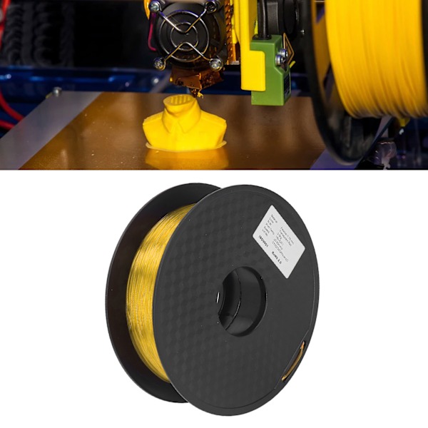 TPU Filament 1,75 mm 1KG Bundt Clog Free Fleksibel til FDM 3D Printer Forbrugsvarer Klar Gul