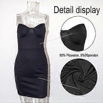 Dam Strapless Bandage Klänning Cocktail Bodycon Klänning (stil44)