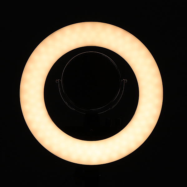 14 Tuuman LED Himmennettävä Valokuvaus Selfie-rengasvalo Live-lähetykseen Kosmetiikan Täyttövalona (Musta) 110-240V EU-pistoke