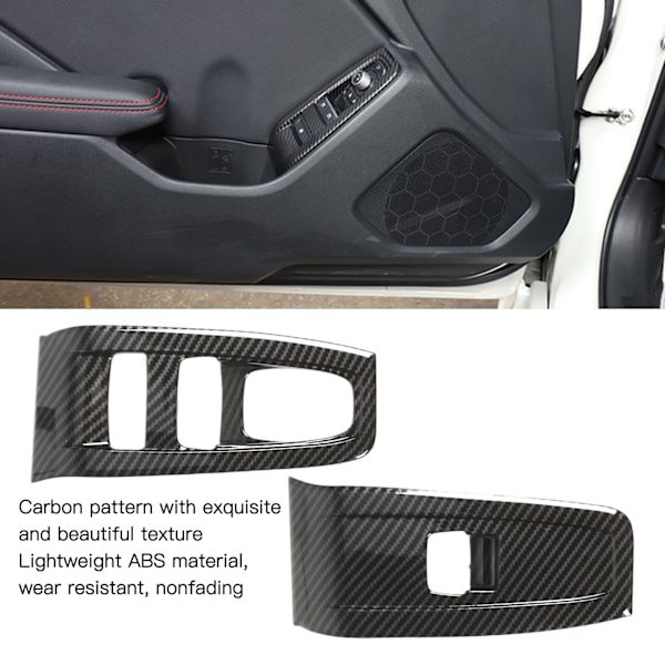 2 stk. Vindue Liftswitch Panel Trim Carbon Mønster Fint Tekstur Udskiftning til Subaru BRZ ZN8 ZD8 2022+