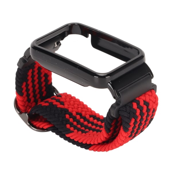 Venymä Nylon-punottu ranneke suojakotelolla Mi Band 7 Pro:lle - Punainen ja musta kotelo