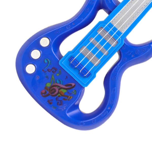 Elektrisk Gitarr Leksak Multifunktionell Hopfällbar Barn Gitarr Piano Musik Pedagogisk Leksak för Barn Blå
