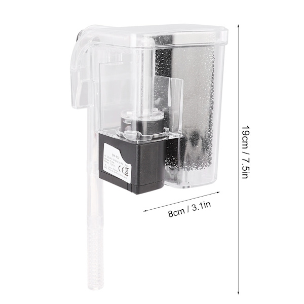 3-i-1 Extern Hängande Fisktank Strömfilter Akvarium Syre Luftpump (EU 220V-240V)
