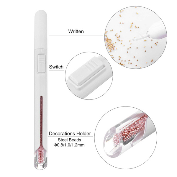 4 stk. Neglekunst Dotting Pen Neglemaling Pen DIY Dekoration Dotting Pen Manicure Værktøjer 0,8 mm