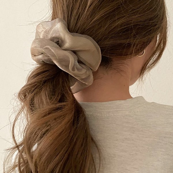 3 pakker hår scrunchies bløde gaze scrunchy hårbånd scrunchy