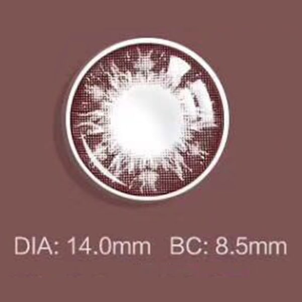 2 par 14mm Unisex Kontaktlinser Årlig Användning 0 Grader Ögonmakeup Kosmetiskt Tillbehör Kaffe