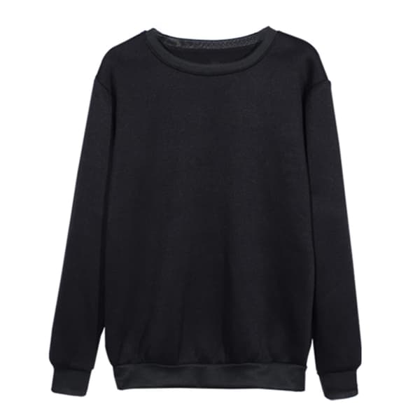 hoksml Solid Sweatshirt Pullover til Kvinder, Lange Ærmer Farve Tunika Toppe Rund Hals Uden Hætte Tunika Toppe Casual Sweatshirt på Udsalg