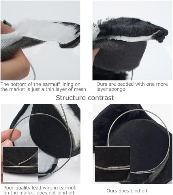 Fleece Ørevarmere Vinter for Menn Kvinner Ørevarmer Fleece Øremuff Vintertilbehør for Menn Kvinner Barn