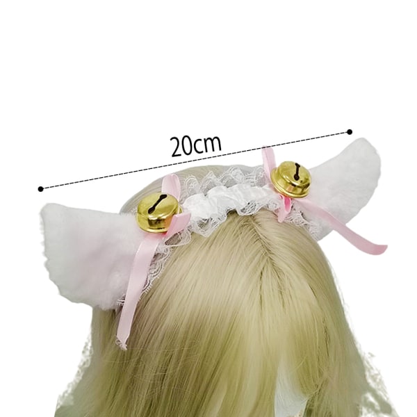 Animal Faux Fur Cat Dog Ears Headbands with Bells Hair Accessory