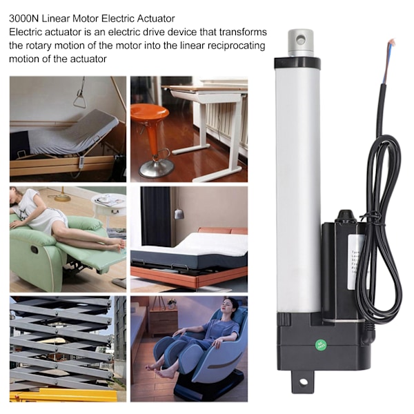 Lineær Motor Elektrisk Aktuator Robust 3000N IP54 Lineær Motor Løfter Elektrisk Stang til Sofa 250mm 12V