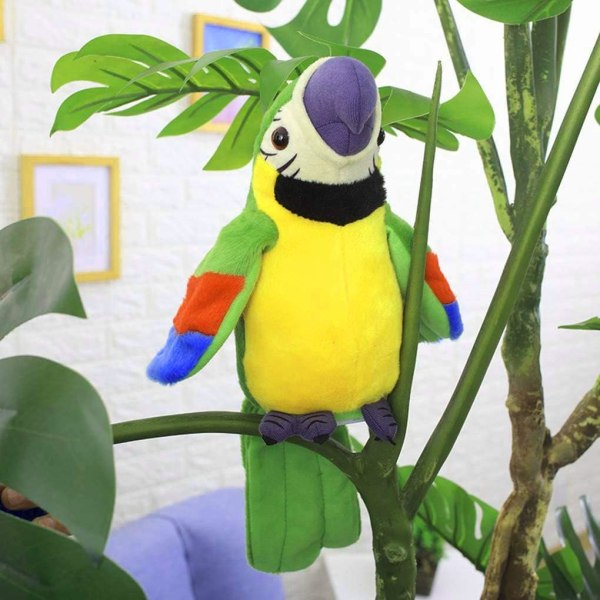 Sjovt talende papegøje gentagende plyslegetøj