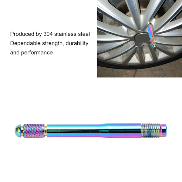 Hjulbalanseringsverktyg för hjuljustering, stift för montering, 304 rostfritt stål, färgglad, universell tillbehör, M12x1.25
