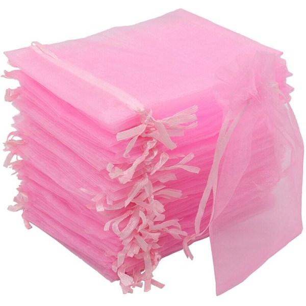 Eleganta presentpåsar för små teer, dragsko av organza, återanvändbara nätpåsar av klar tyll, perfekta för att hålla smycken, presenter, små snacks, idealiska