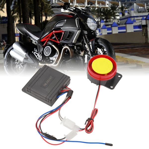 1-vejs Motorcykel Fjernbetjening Alarm Kit 12V Tyverisikring Vandtæt Alarmsystem til Scooter Motorcykel
