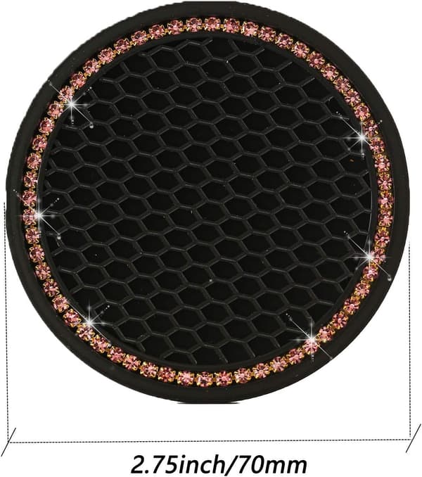 Sæt med 2 Bling Bil Coasters, Drikkekopholder Coaster, Universal
