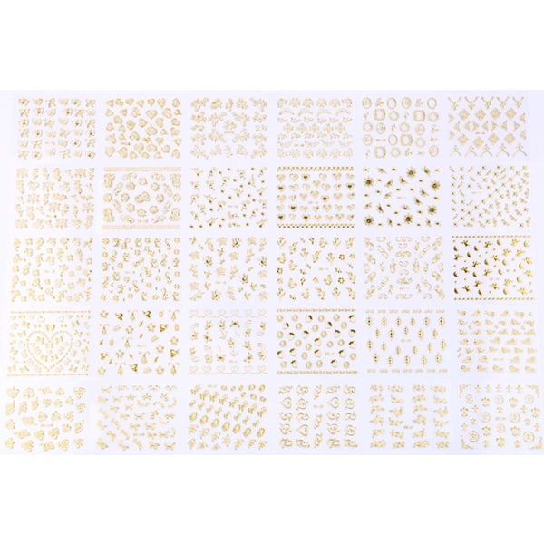 Stilfulla Nagelkonsttillbehör, Självhäftande För Snabba Och Enkla Designer, Guld Nageldesigner, Bred Användning, Säkra Material, DIY Nagelkonst, Idealisk För