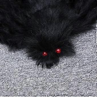 Halloween Stor Edderkopp Prop Pub KTV Spøkelseshus Skummel Kjempeedderkopp til Dekor 200cm Svart