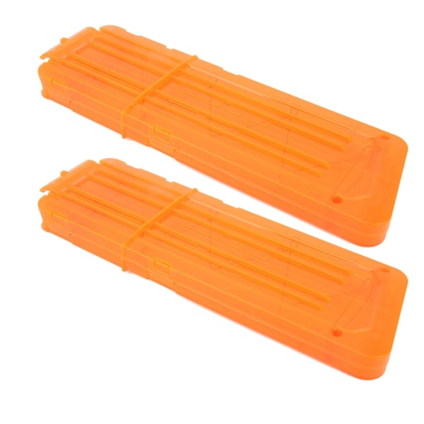 2 ST Mjuka Magasin 15 Dart-Klipp för Mjuka Skjuttleksaker Patronklipp Plastleksakstillbehör Orange